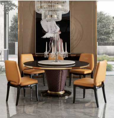 Eettafel Ronde tafel Eetkamer Woonkamer Set Hout Ontwerp Tafels