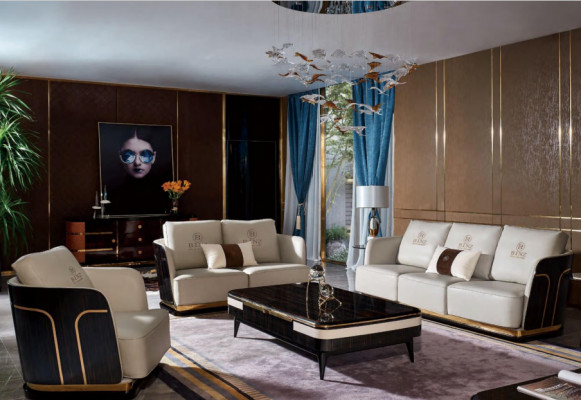 Compleet set bankstel 3-2-1 bijzettafel ontwerper woonlandschap