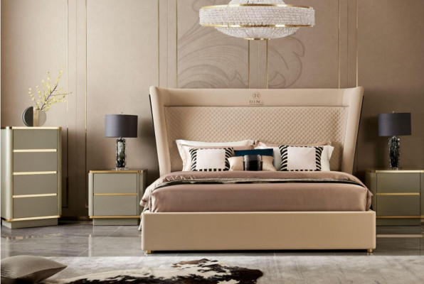 Slaapkamer Hotelbedden Dubbel bed design Houten stoffen bedden 180x200cm