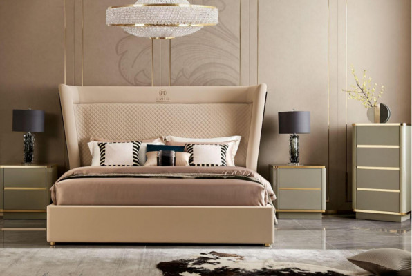 Slaapkamer Hotelbedden Dubbel bed design Houten stoffen bedden 180x200cm