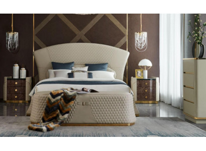 Slaapkamer Bed Krukje 2x Nachtkastje Complete Sets Lederen Meubels