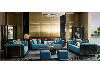 Driepersoons bank Bank gestoffeerde bank 3-zits textiel banken stof luxe meubels