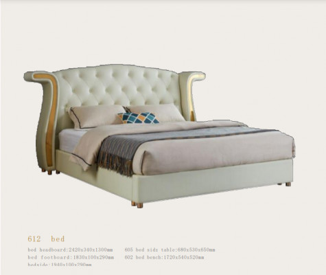 Polster Design Luxe Bed 180x200cm Bedden Leer Moderne Slaapkamer