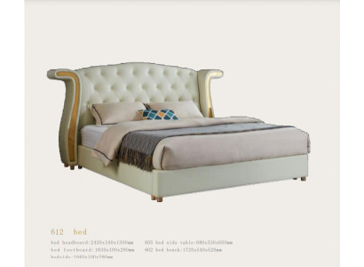 Polster Design Luxe Bed 180x200cm Bedden Leer Moderne Slaapkamer