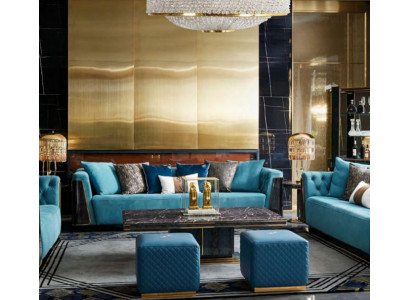 Grote xxl luxus bank bank bekleding zithoek 4-zitter banken Sofa's Stof Nieuw