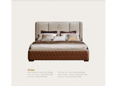 Ontwerp Lederen Bed Luxe Beklede Bedden Decor Dubbel Modern Huwelijk 180x200