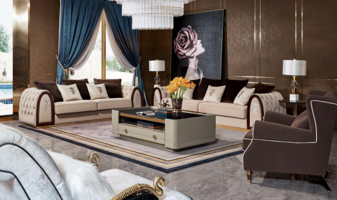 Ontwerp Luxe Bank Zitkussen Bank xxl Groot 4+3 Zitsbanken Chesterfield