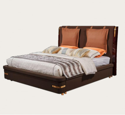 Bed Onderstel Ontwerp Luxe Metalen Tweepersoonsbedden Slaapkamer Leder