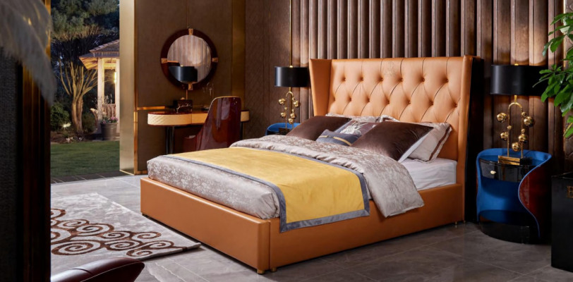 Klassiek bedframe slaapkamer meubeldesign bedden 3-dlg. set garnituur