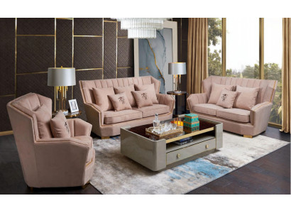 Luxe meubel sofa set bank bank bekleding 321 zits bank tafel banken