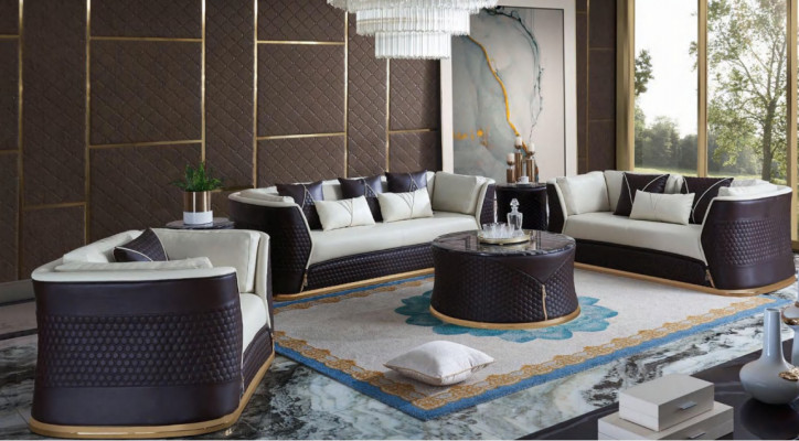 Bankstel 3-zits set design bank gestoffeerd banken modern luxe nieuw