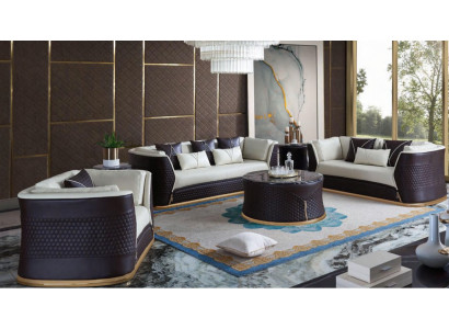 Bankstel 3-zits set design bank gestoffeerd banken modern luxe nieuw