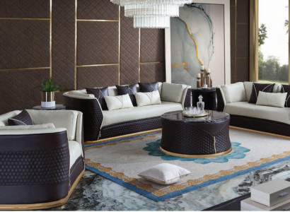 Bankstel 3-zits set design bank gestoffeerd banken modern luxe nieuw