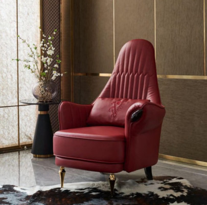 Fauteuil Ontwerp Bank Bank Sofa Ontspan Lounge Leer Luxe TV Club Bekleden