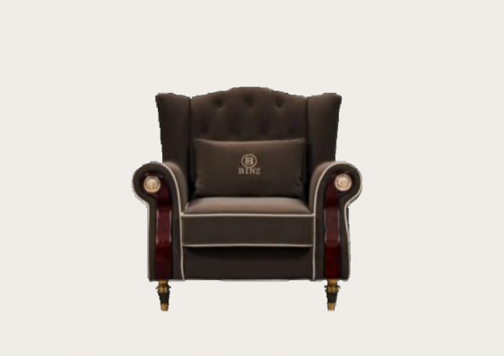 Chique Chesterfield gestoffeerde fauteuil tv-zitclub lounge-textielluxe.