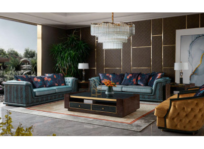 Sofa set van 3 zitsbanken, designbank, gestoffeerde banken, bank, leren bankstellen, banken