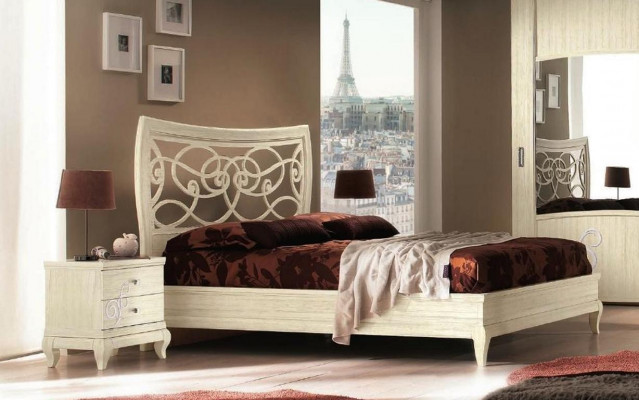 Slaapkamer Bed Nachtkastje Kledingkast Commode Spiegel Groep Nieuw Set 6-delig.