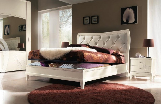 Bed Bedden Bedframe Hout Tweepersoonsbed Tweepersoonsbedden Modern Hotel Italië
