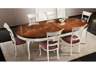 Volledige set eettafel 6x stoelen eetkamerset eetgroep houten tafel tafels 7-delig