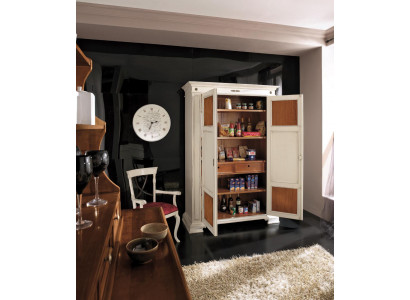 Eetkamermeubilair Massief houten vitrinekast Echt houten dressoir Massieve vitrine