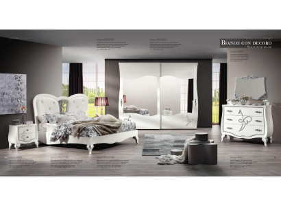 Slaapkamer Bed Nachtkastje Kledingkast Commode Spiegel Nieuwe 6-delige Luxe Set