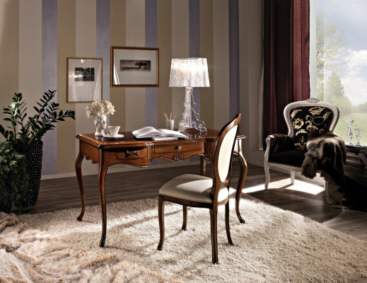 Ontwerper bureau stoel kantoor set Italiaanse meubels secretaire armstoel 2-delig.