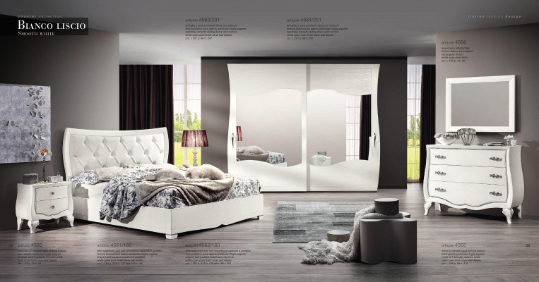 Garnituur Slaapkamer Bed Nachtkastje Kledingkast Commode Spiegel Set 6-delig