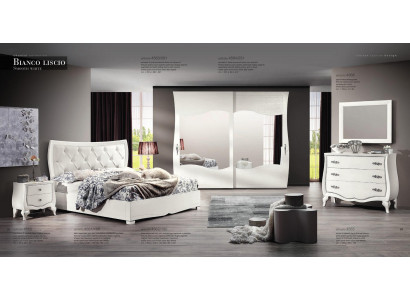 Garnituur Slaapkamer Bed Nachtkastje Kledingkast Commode Spiegel Set 6-delig