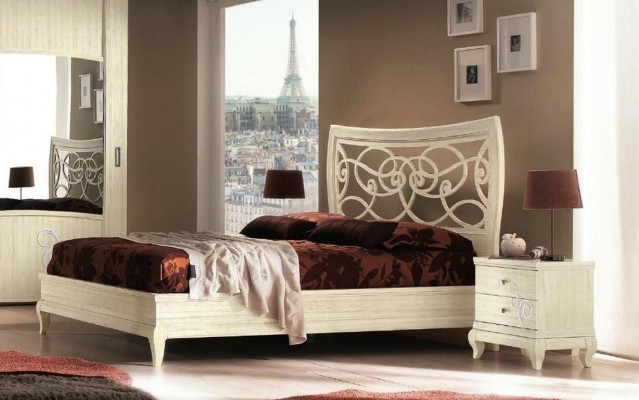 Luxe bed nachtkastje bedden tweepersoons bedframe set met 3 delen slaapkamer