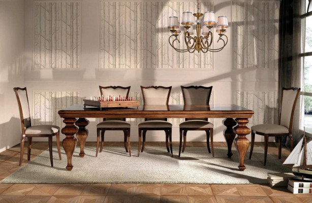 Ronde Tafel - Klassieke Eettafel - Ronde Tafels - Rococo Barok Meubels - Italiaans