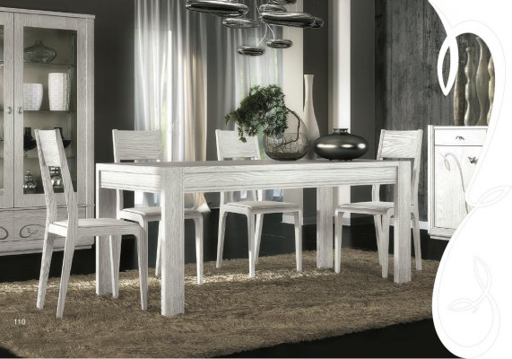 Eetkamer Eettafel Stoel Dressoir Vitrine Eetgroep Tafel Tafels Hout Set 7-delig.