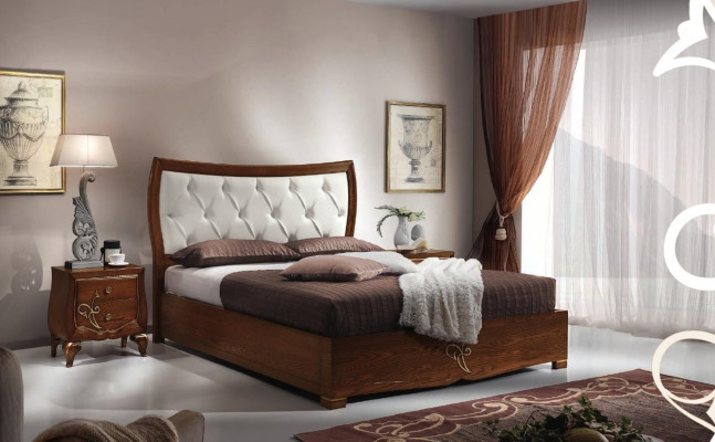 Slaapkamer Bed Nachtkastje Bedden Groep Hout Dubbel Ontwerp Set 3-delig.