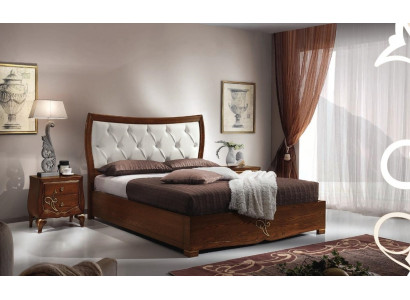 Slaapkamer Bed Nachtkastje Bedden Groep Hout Dubbel Ontwerp Set 3-delig.
