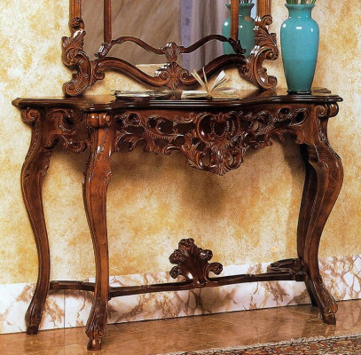 Console + Mirror Designer Console Table Wooden Table Console Luxury Set 2 pieces.