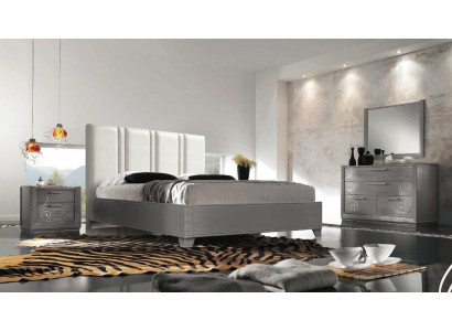 Luxe set slaapkamer bed nachtkastje commode spiegel groep garnituur nieuw 5-delig.