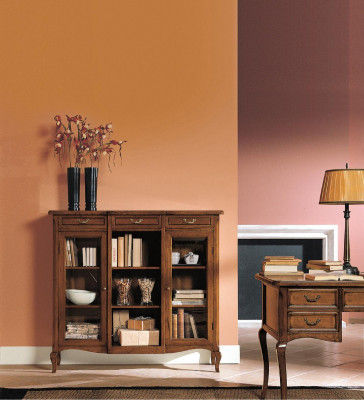 Boekenkast Dressoir Klassieke meubels Planken Hout Woonkamer Vitrinekast