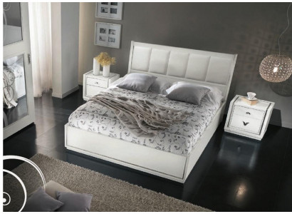Garnituur Set 3-delig Slaapkamer Bed Nachtkast Groep Tweepersoonsbed Luxe Bedden