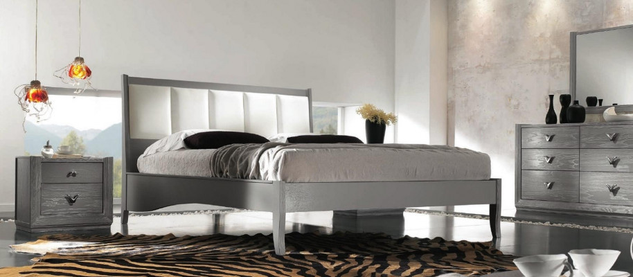 Slaapkamer Bed Nachtkastje Bedden Hout Groep Tweepersoons Design Meubelset Set 3-delig.