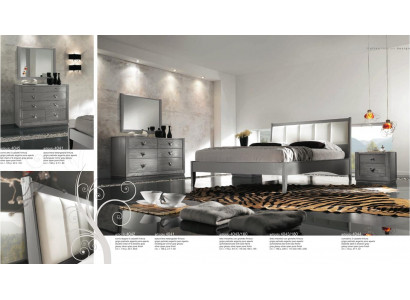 Slaapkamer Bed Nachtkastje Commode Spiegel Garnituur Groep Dubbel Nieuw Set 5-delig