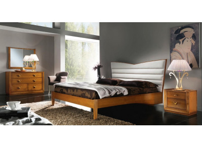 Luxe set slaapkamer bed nachtkastje dubbele hotelbedden gestoffeerd design 3-delig.
