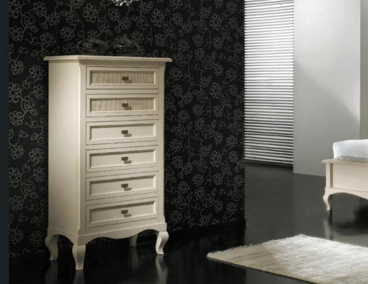 Italiaanse slaapkamermeubels Bed Nachtkastje Massief houten beddenset 4-delig.