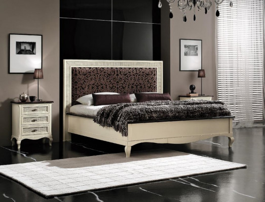 Tweepersoons massief houten slaapkamer bedden ontwerp bed meubelen Vaccari cav giovanni