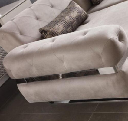 Woonkamer Design Bankstel 3-zits gestoffeerde bank Bankstellen beige