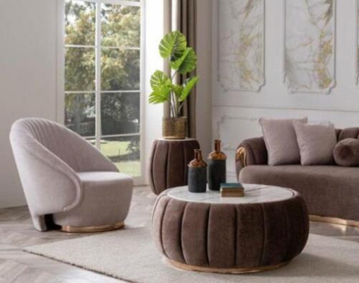 Sofaset Bank Bekleding Meubel Set 3+1 Salontafel 3-delig Zitkussen Sets