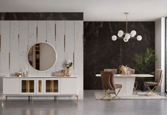 Luxe dressoir xxl ladekast 240cm kast dressoirs sideboard groot 2-delig