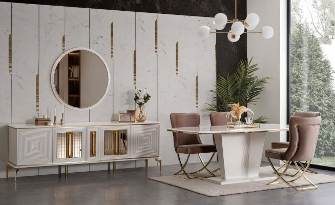 Luxe dressoir xxl ladekast 240cm kast dressoirs sideboard groot 2-delig