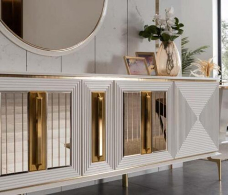 Luxe dressoir xxl ladekast 240cm kast dressoirs sideboard groot 2-delig