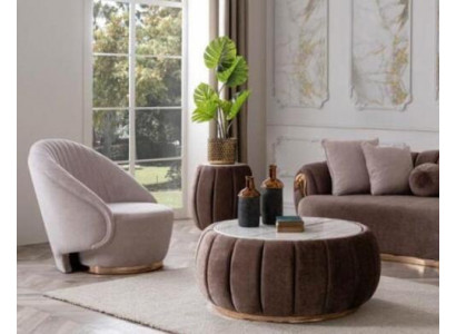 Ronde salontafel met gevoerde tafelblad Salontafels Tafels Meubels