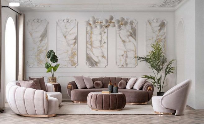 Ronde salontafel met gevoerde tafelblad Salontafels Tafels Meubels