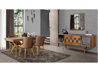 Eetkamer set Tafel 6x Armstoel Stoelen Luxe Eetgroep Set Nieuw Compleet